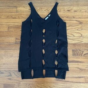 Zero Degrees Celsius Black Slashed Sweater Knit Tank Top Women’s Small NWT